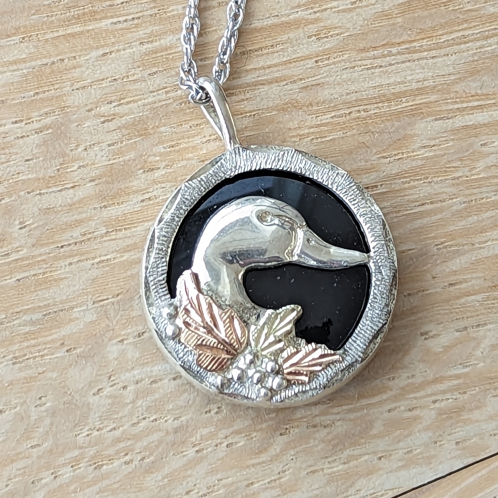 Sterling Silver and Black Hills Gold Necklace
